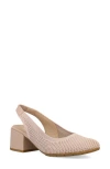 Eileen Fisher Stretch Canvas Slingback Pumps In Blush
