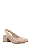 Eileen Fisher Stretch Canvas Slingback Pumps In Blush