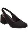 Eileen Fisher Stretch Canvas Slingback Pumps In Black