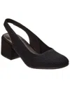 Eileen Fisher Stretch Canvas Slingback Pumps In Black