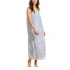 Eileen West Ballet Gown Women's Blue Floral Sleeveless Sleepwear Jdm1714 In Blue