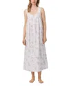Eileen West Floral Cotton Ballet Nightgown In Purple