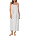 Eileen West Floral Tie Strap Sleeveless Ballet Cotton Lawn Nightgown In White