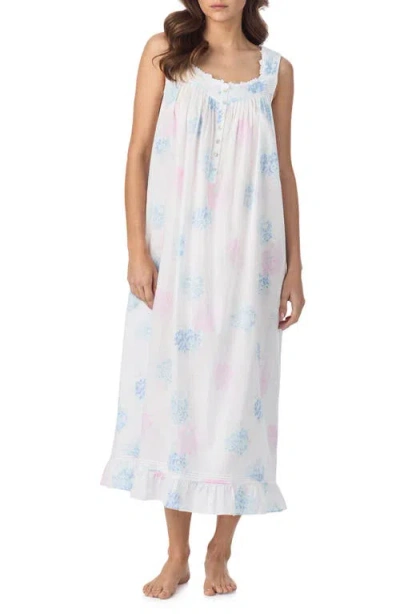 Eileen West Ballet Sleeveless Cotton Nightgown In White