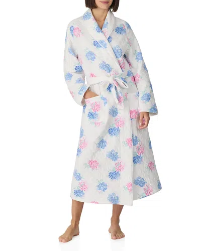 Eileen West Ballet Quilted Wrap Robe In White