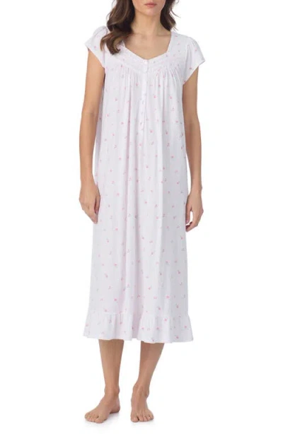 Eileen West Cap Sleeve Cotton Jersey Nightgown In Multi