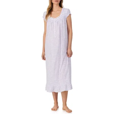 Eileen West Cap Sleeve Cotton Jersey Nightgown In White
