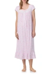 Eileen West Cap Sleeve Cotton Nightgown In Pink