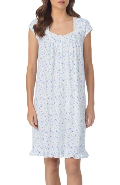 Eileen West Cap Sleeve Cotton Nightgown In Pink