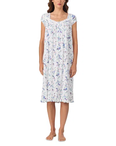 Eileen West Cap Sleeve Floral Waltz Nightgown In Multi
