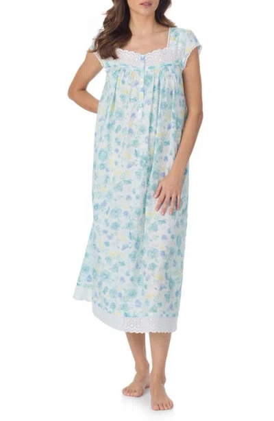 Eileen West Cotton Ballet Nightgown In Blue