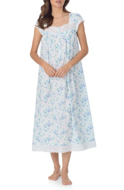 Eileen West Cotton Ballet Nightgown In Blue