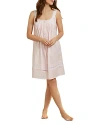 Eileen West Cotton Woven Dobby Short Chemise In Blush
