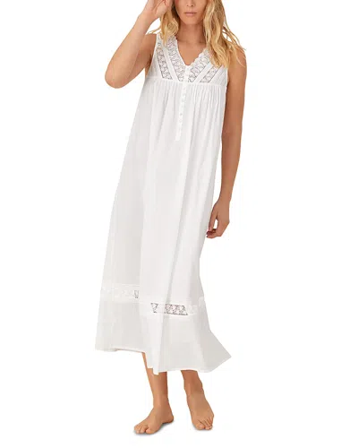 Eileen West Cotton Lace Trim Ballet Nightgown In White