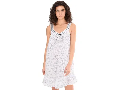 Eileen West Cotton Lawn Sleeveless Short Chemise In Multi