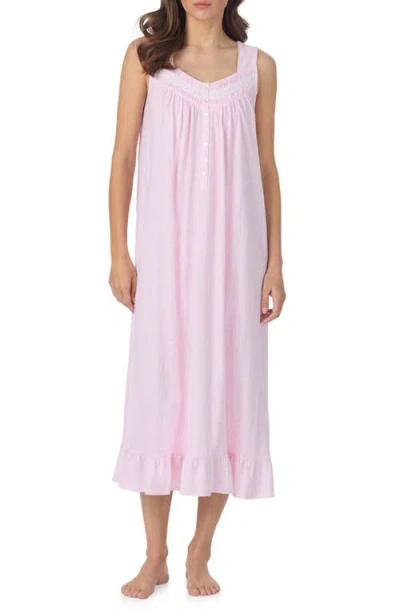 Eileen West Cotton Nightgown In Pink