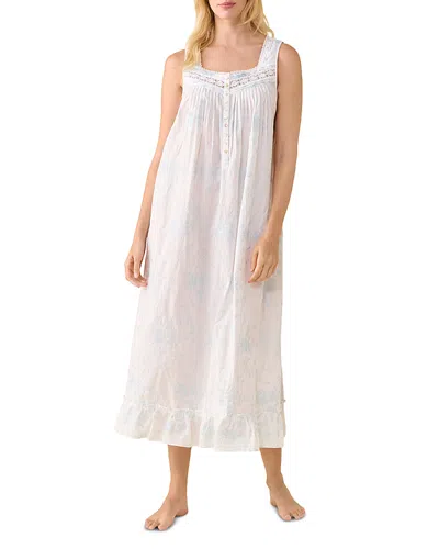 Eileen West Embroidered Cotton Lawn Ballet Nightgown In White
