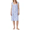 Eileen West Floral Cap Sleeve Waltz Nightgown In Blue/print