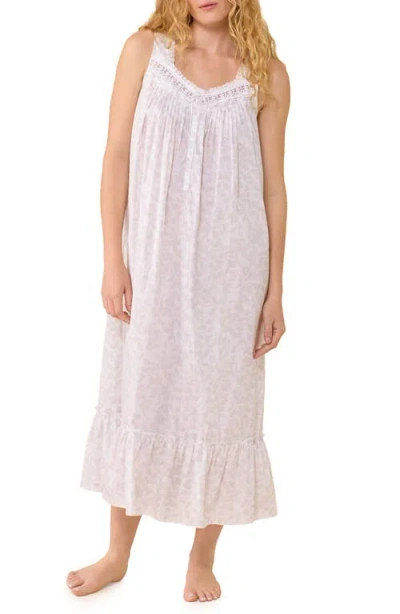 Eileen West Floral Sleeveless Ballet Nightgown In White