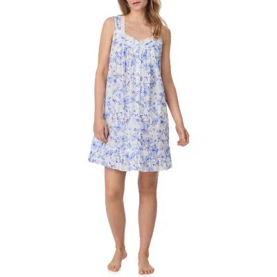 Eileen West Floral Sleeveless Cotton Lawn Chemise Nightgown