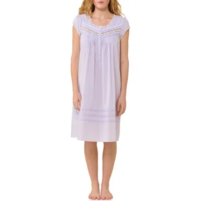 Eileen West Lace Detail Waltz Nightgown In Purple