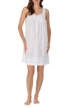 Eileen West Lace Eyelet Cotton Chemise In White