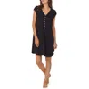 Eileen West Ruffle Lace Trim Jersey Nightgown In Black