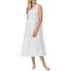 Eileen West Lace Trim Sleeveless Cotton Ballet Nightgown In White