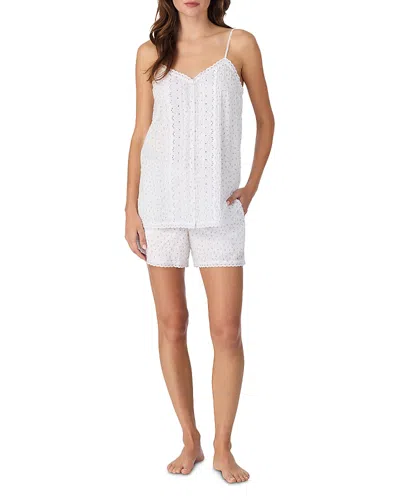 Eileen West Lawn Cami Boxer Pajama Set - Exclusive In White
