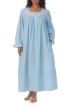 Eileen West Long Sleeve Cotton Ballet Nightgown In Blue
