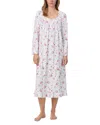 Eileen West Long Sleeve Cotton Jersey Long Nightgown