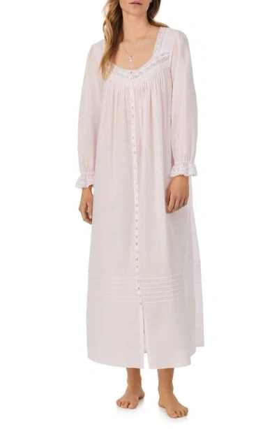 Eileen West Long Sleeve Cotton Lawn Nightgown In White