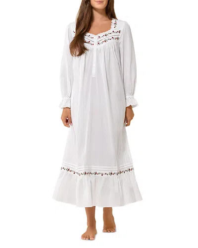 Eileen West Long Sleeve Cotton Woven Lawn Ballet Nightgown In Purple