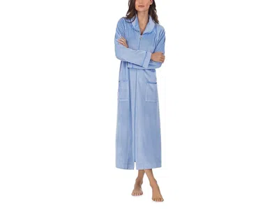 Eileen West Long Sleeve Velour Zip Robe