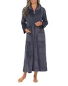 Eileen West Long Zip Robe In Blue
