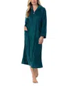 Eileen West Zip-up Longline Robe In Hunter