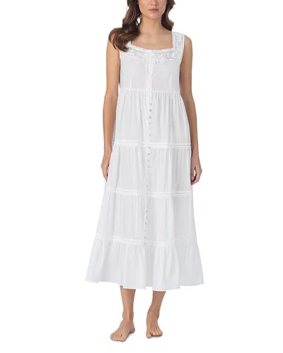 Eileen West Monica Button Front Ballet Nightgown In White