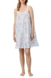 Eileen West Short Cotton Chemise In Blue