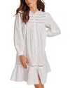 Eileen West Short Long Sleeve Ballet Nightgown Robe In White