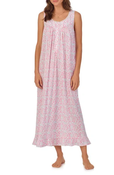 Eileen West Sleeveless Ballet Nightgown In Aqua Pink