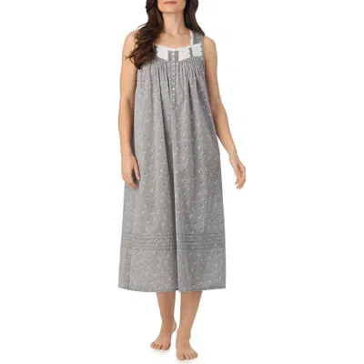 Eileen West Sleeveless Cotton Ballet Nightgown In Gray