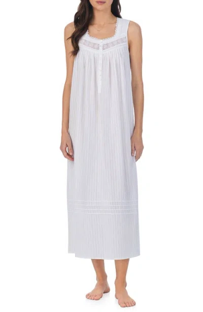 Eileen West Sleeveless Cotton Ballet Nightgown In White