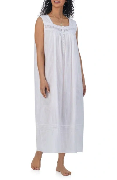 Eileen West Sleeveless Cotton Ballet Nightgown In White