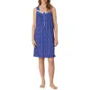 Eileen West Dainty Sleeveless Short Chemise In Navy/print