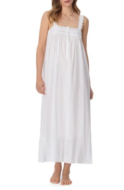 Eileen West Sleeveless Cotton Lawn Ballet Nightgown In White