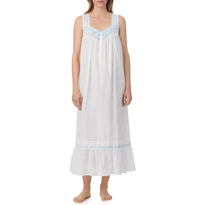 Eileen West Sleeveless Cotton Lawn Ballet Nightgown In White