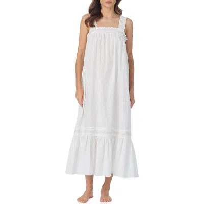 Eileen West Sleeveless Cotton Lawn Ballet Nightgown In White