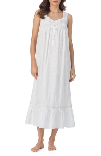 Eileen West Sleeveless Cotton Lawn Ballet Nightgown In White