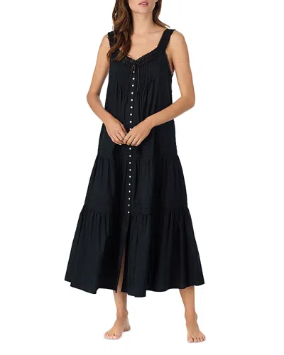 Eileen West Sleeveless Cotton Lawn Modern Gown In Black