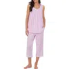 Eileen West Stripe Sleeveless Capri Jersey Pajamas